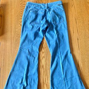 "Stella McCartney" wide leg, bell. bottom jeans, 30. Like New!